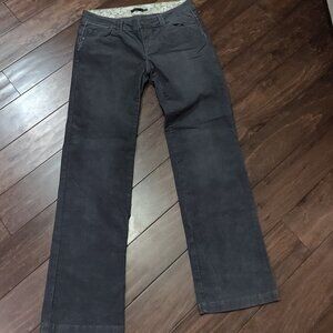 Prana Grey Corduroy 5 Pocket Pants Women's SIZE 12
